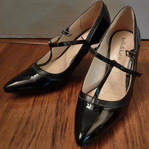 Black t-strap heels, excellent condition